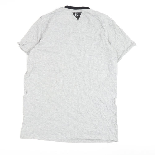 Dunlop Men's Grey Black M Colourblock T-Shirt