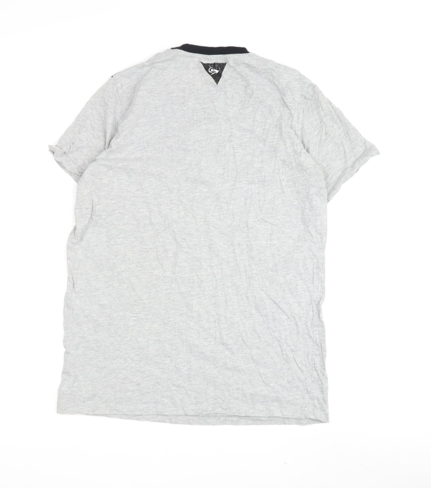 Dunlop Men's Grey Black M Colourblock T-Shirt