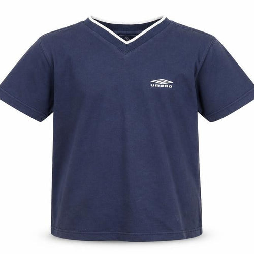 Umbro Boys' Blue T-Shirt, Size 9 Years, V-Neck Casual