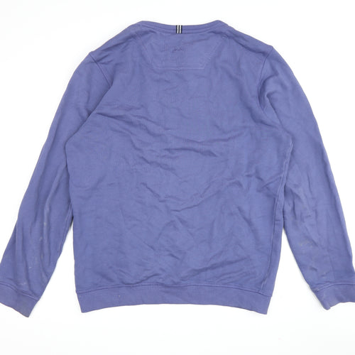 Joules Men's Blue Crew Neck Sweatshirt, Medium