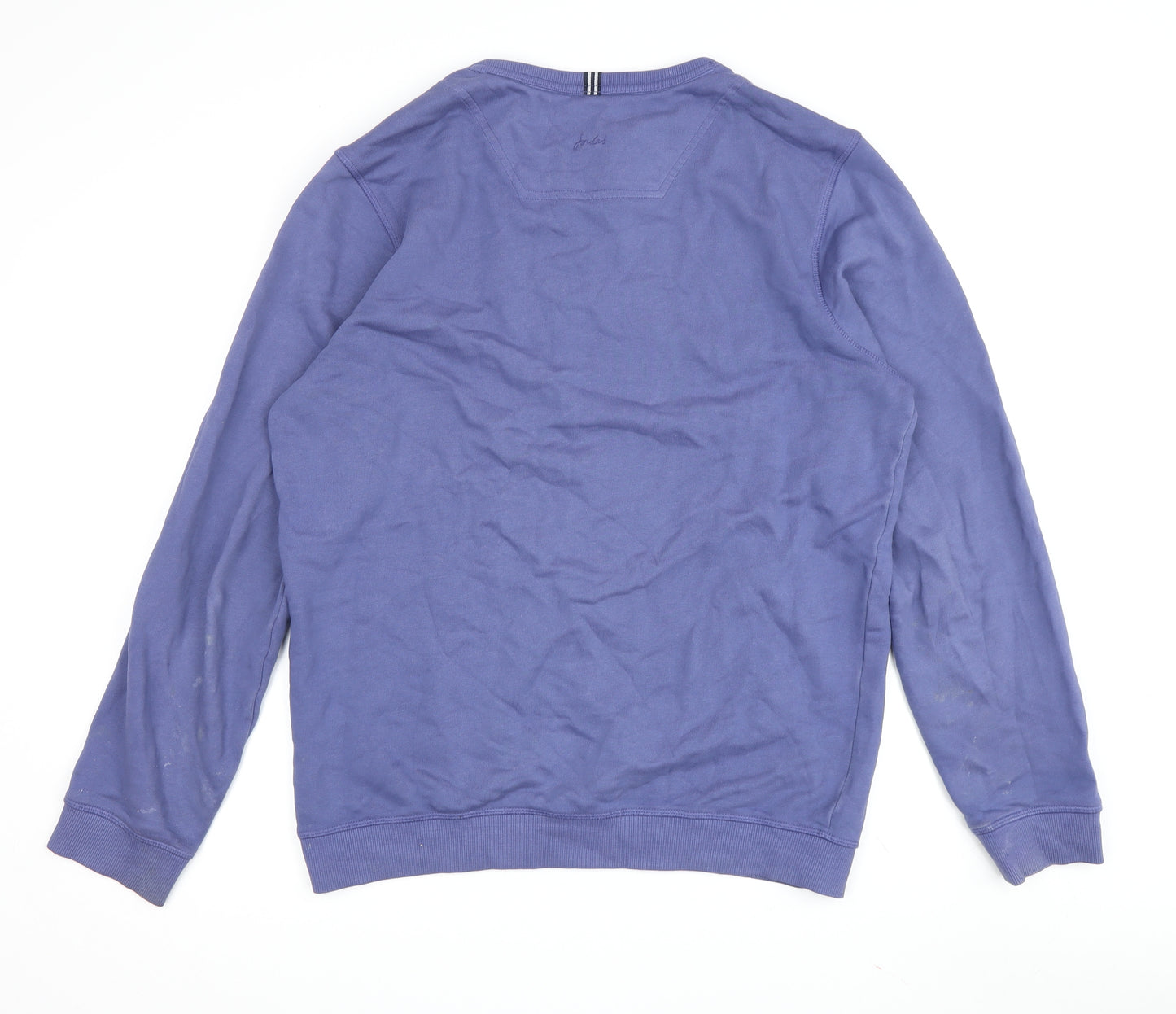 Joules Men's Blue Crew Neck Sweatshirt, Medium