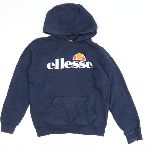 Ellesse Boys Blue Pullover Hoodie, Size 10 Years, Graphic Logo