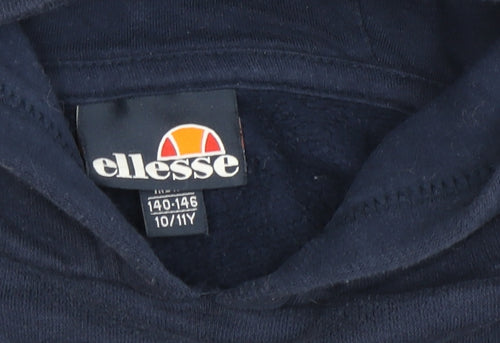 Ellesse Boys Blue Pullover Hoodie, Size 10 Years, Graphic Logo