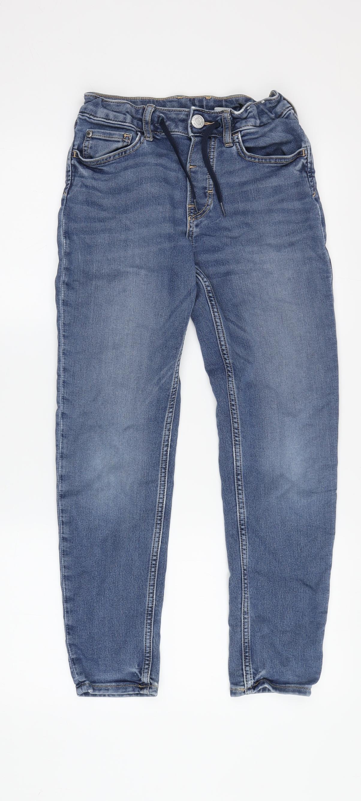 H&M Boys Blue Tapered Jeans, 12Y, Relaxed Fit