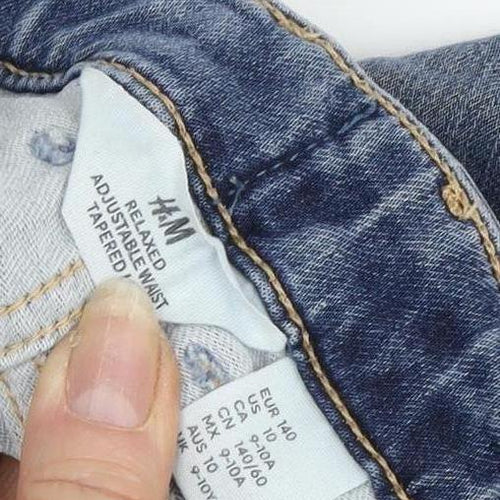 H&M Boys Blue Tapered Jeans, 12Y, Relaxed Fit