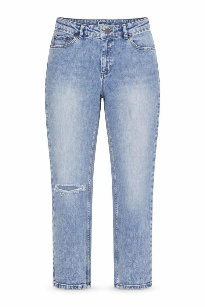 Front view of ASOS Women's Blue Straight Jeans, size 28