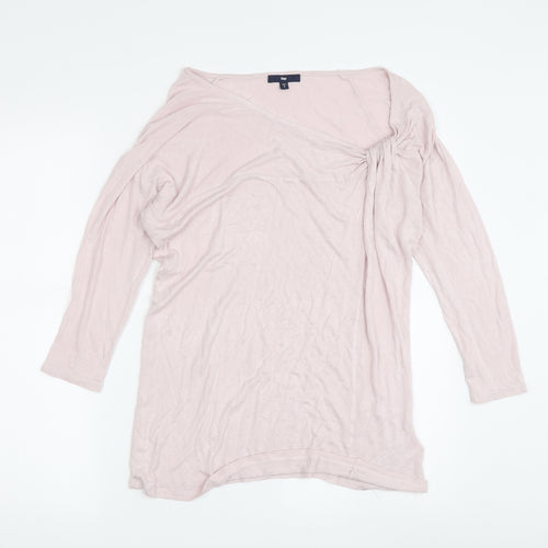Gap Women's Pink 3/4 Sleeve Basic T-Shirt, Size S