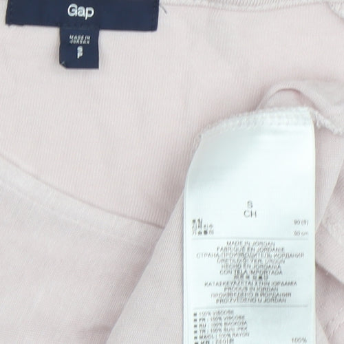 Gap Women's Pink 3/4 Sleeve Basic T-Shirt, Size S