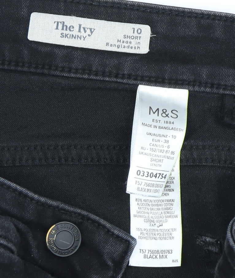 Marks and Spencer Women's Black Skinny Jeans Size 10
