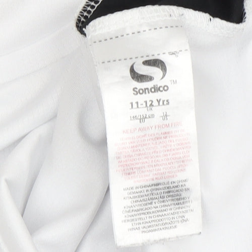 Sondico Boys' White Jersey T-Shirt 11-12 Years - Regular Fit