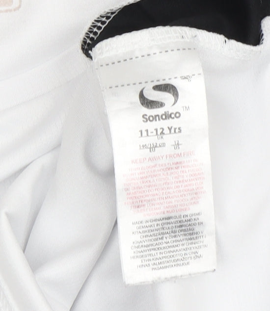 Sondico Boys' White Jersey T-Shirt 11-12 Years - Regular Fit