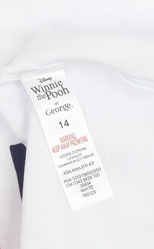 Disney at George Women's White T-Shirt 14, Winnie the Pooh