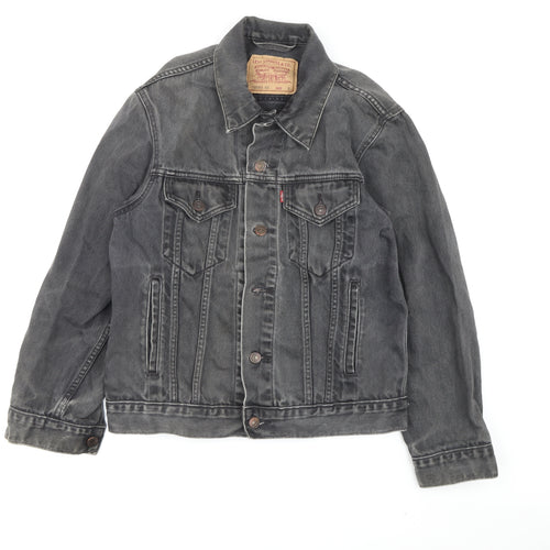 Levi's Men's Black Denim Jacket S Classic Style