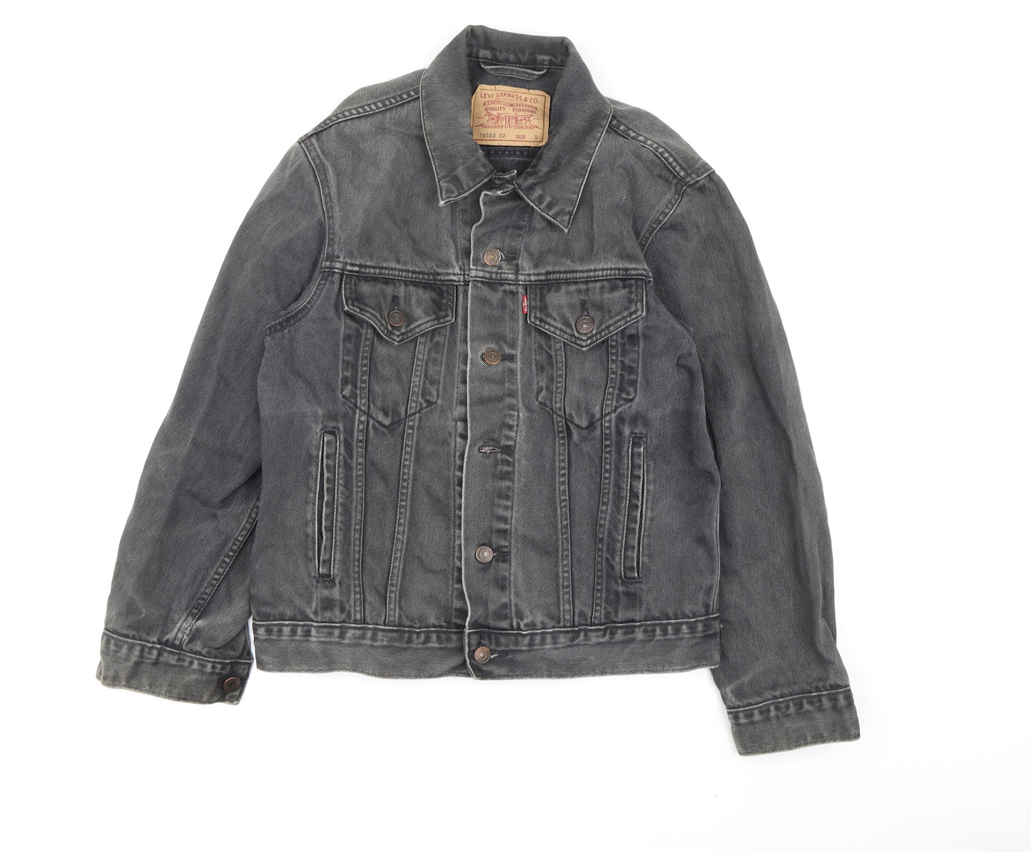 Levi's Men's Black Denim Jacket S Classic Style