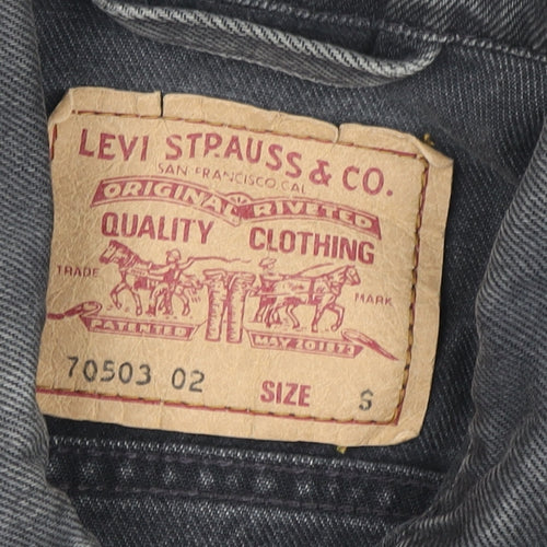 Levi's Men's Black Denim Jacket S Classic Style