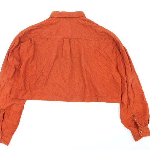 Grant Thomas Unisex Orange Corduroy Button-Up XL