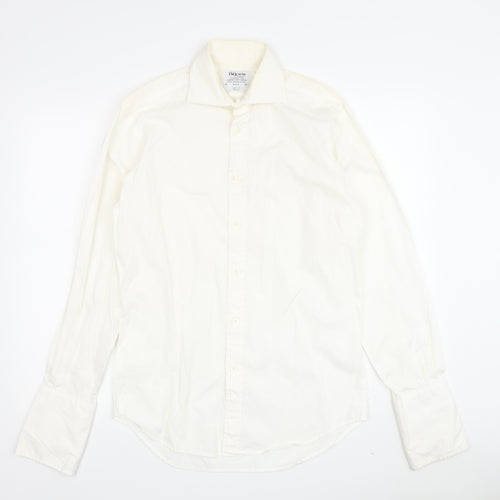 T.M. Lewin Men's White Slim Fit Dress Shirt, Size 15