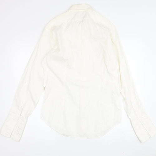 T.M. Lewin Men's White Slim Fit Dress Shirt, Size 15
