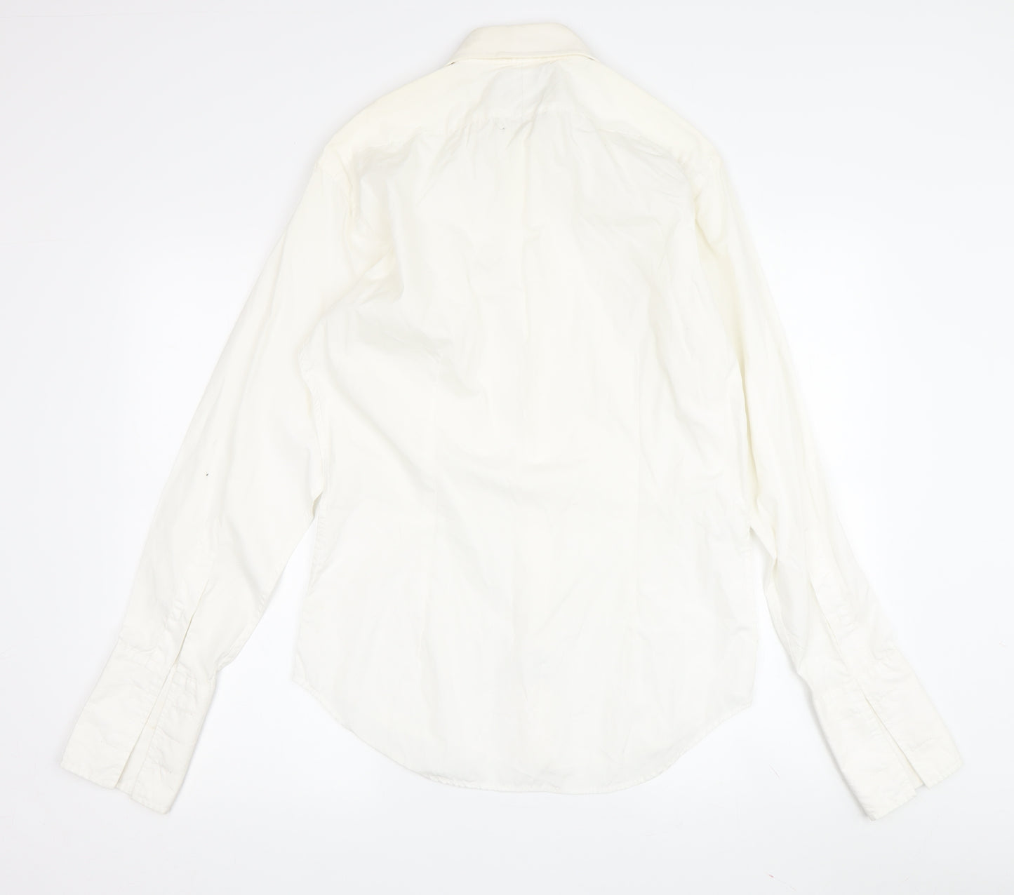 T.M. Lewin Men's White Slim Fit Dress Shirt, Size 15
