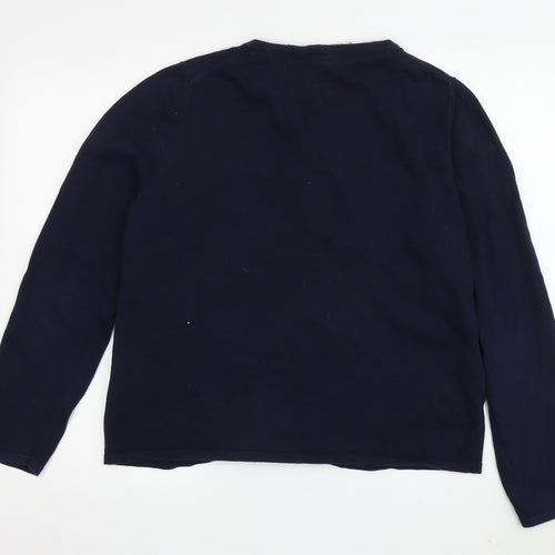 Thought Women's Blue Round Neck Cardigan Size 14