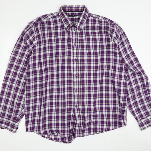 James Pringle Men's Purple Check Shirt XL Casual