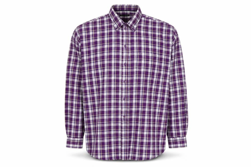 James Pringle Men's Purple Check Shirt XL Casual