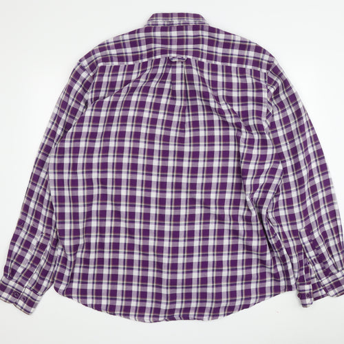 James Pringle Men's Purple Check Shirt XL Casual
