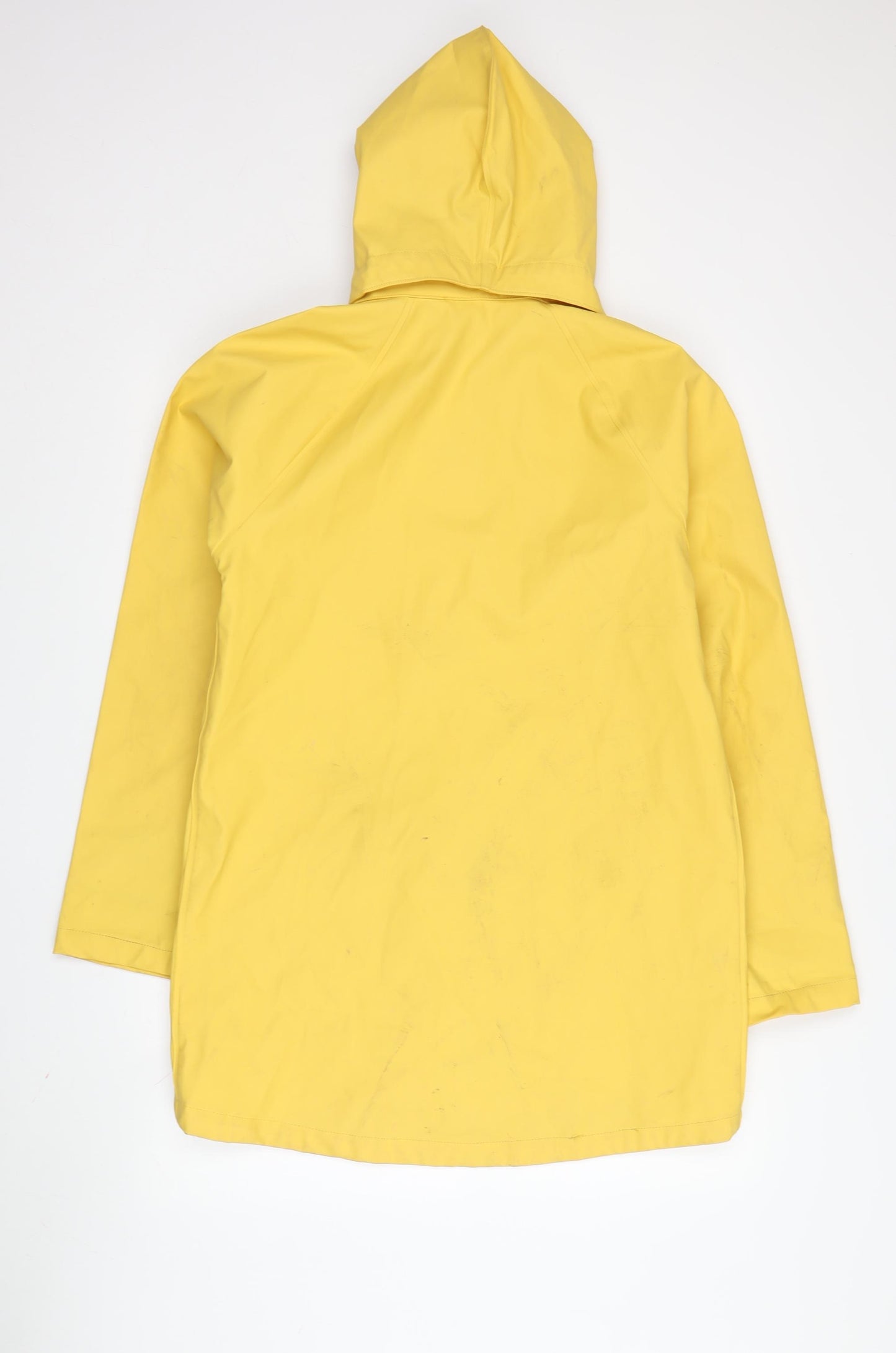H&M Women's Yellow Waterproof Rain Coat, Size 12-14