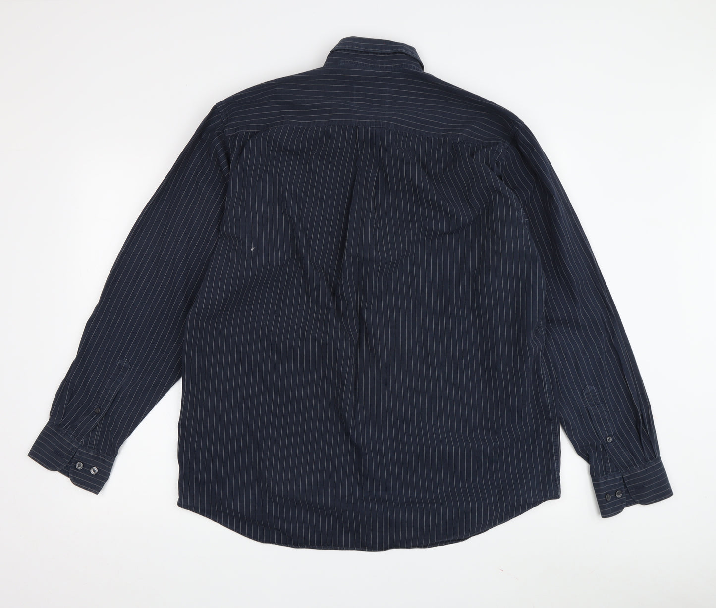 Thomas Burberry Men's Blue Striped Shirt L