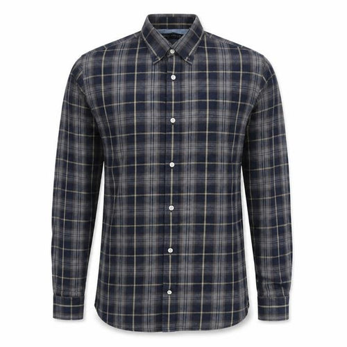 Jack & Jones Men's Blue Plaid Long Sleeve Shirt M