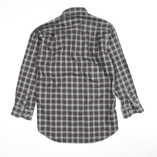 Kirkland Signature Men's Grey Check Shirt Medium