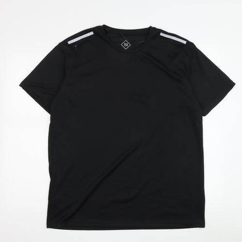 TEX Men's Black XL Pullover Gym T-Shirt
