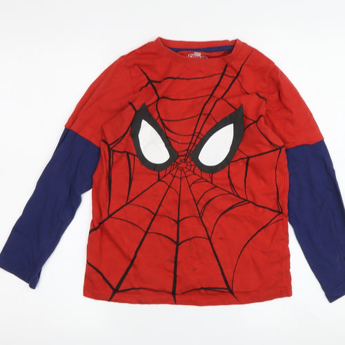 Marvel Spider-Man Boys Red Long Sleeve Graphic Tee 11-12 Years
