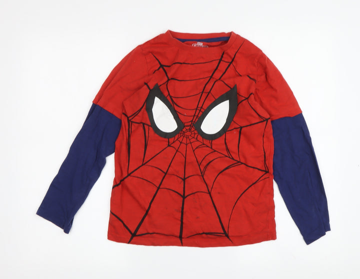 Marvel Spider-Man Boys Red Long Sleeve Graphic Tee 11-12 Years