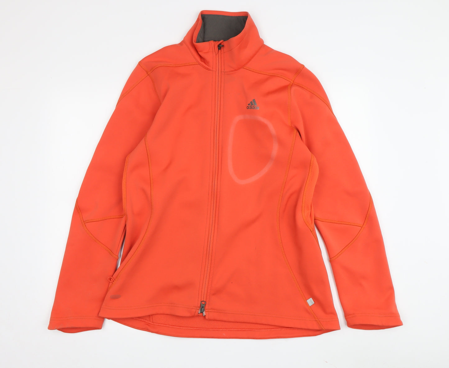 Adidas Women's Orange Full Zip Jacket Size 18