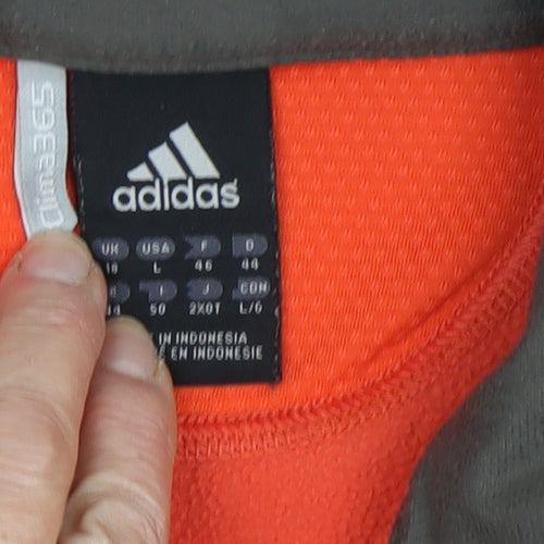 Adidas Women's Orange Full Zip Jacket Size 18