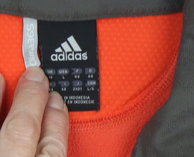 Adidas Women's Orange Full Zip Jacket Size 18