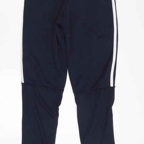 Adidas Boys Blue Track Pants 11-12 Years Regular Fit