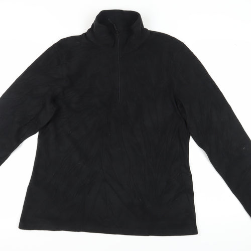 Mountain Warehouse Men's Black High Neck Pullover Sweatshirt - L