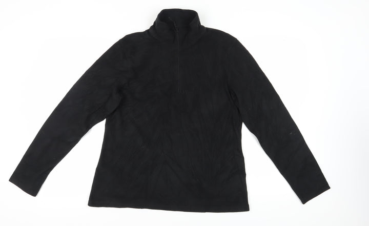 Mountain Warehouse Men's Black High Neck Pullover Sweatshirt - L