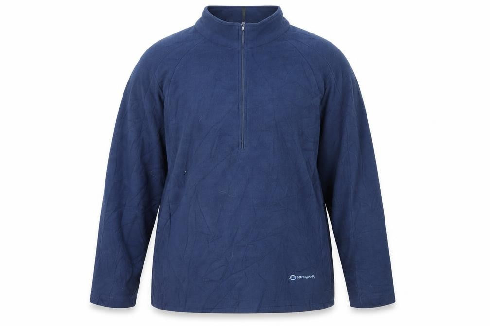 Sprayway Unisex Blue Fleece Sweatshirt Size 14 High Neck