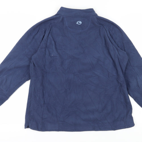 Sprayway Unisex Blue Fleece Sweatshirt Size 14 High Neck