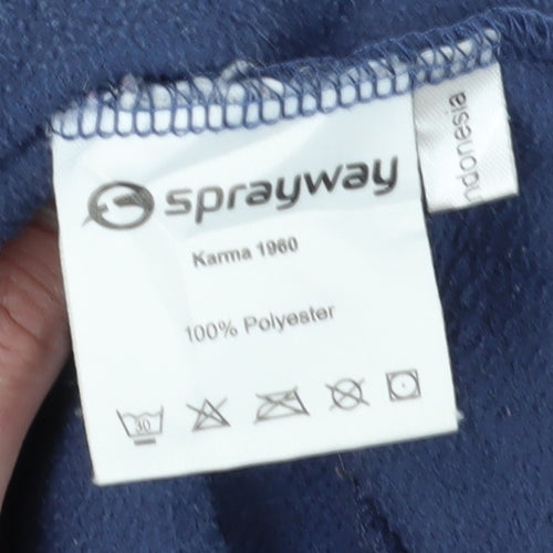 Sprayway Unisex Blue Fleece Sweatshirt Size 14 High Neck
