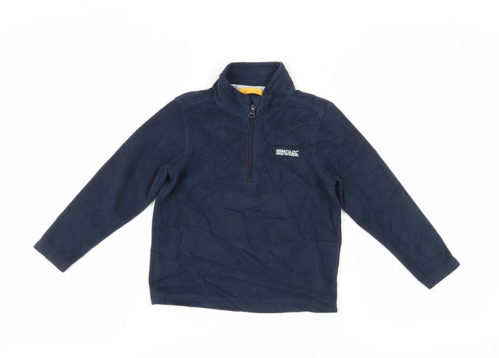 Regatta Boys Blue Fleece Sweatshirt, Size 6, 1/4 Zip Casual