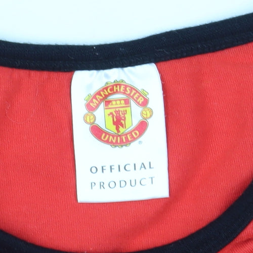 Manchester United Unisex Baby Red T-Shirt 18-24M Logo