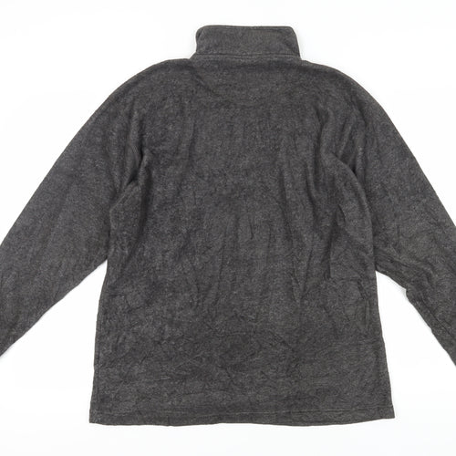 GOLJ Men's Grey 1/2 Zip Fleece Sweatshirt L
