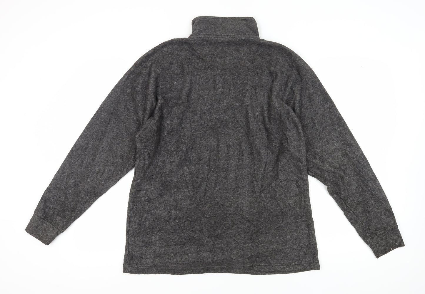 GOLJ Men's Grey 1/2 Zip Fleece Sweatshirt L