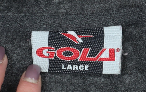 GOLJ Men's Grey 1/2 Zip Fleece Sweatshirt L
