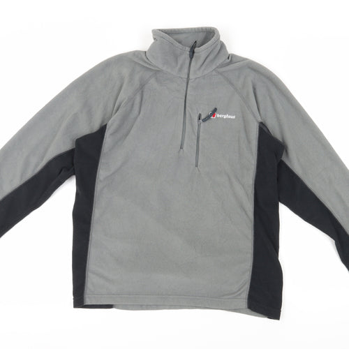 Berghaus Mens Grey Fleece 1/4 Zip Sweatshirt S