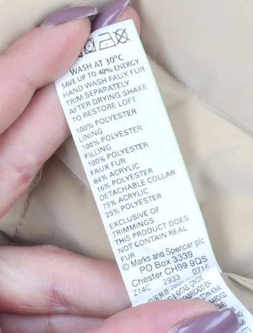 Marks and Spencer Beige Puffer Jacket Women’s S